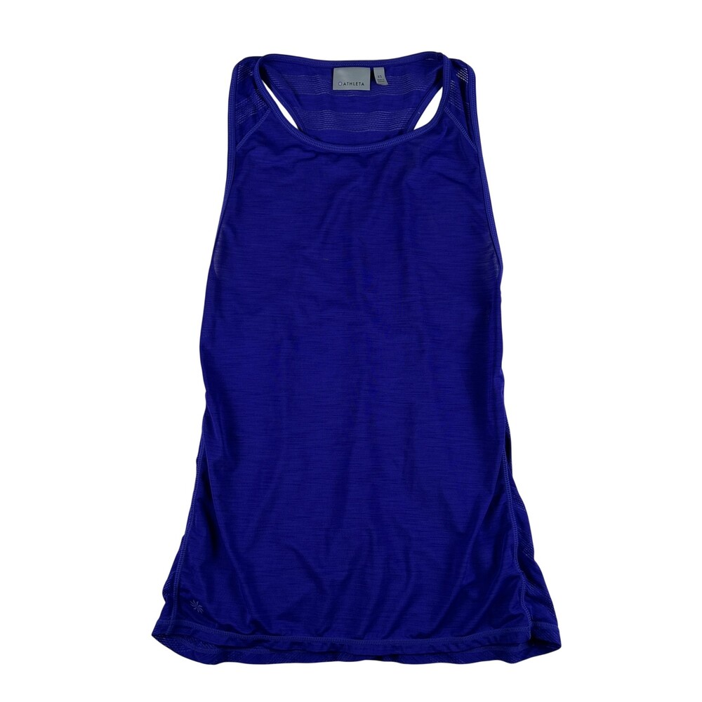 Athleta Tank Top Womens XS Blue Racerback Mesh Lightweight Running Workout